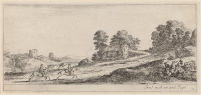 疾走する騎手、1647 年以前。 作： Stefano della Bella
