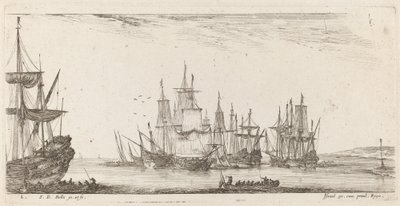 船団、1644年。 作： Stefano della Bella