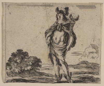マーキュリー（「神話のゲーム」より） Jeu de la Mythologie, 1644. 作： Stefano della Bella