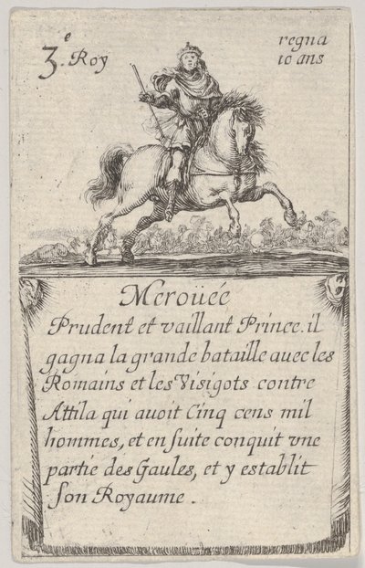 MeroüéePrudent et vaillant ...、フランスの王様ゲームJeu des Rois de Fran ...、1644から。 作： Stefano della Bella