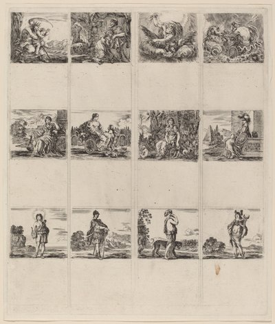 神話のトランプ、1644年。 作： Stefano della Bella
