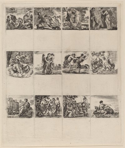 神話のトランプ、1644年。 作： Stefano della Bella