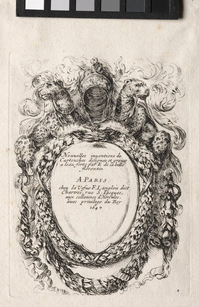 カルトゥーシュの新しいモデル、1647年。 作： Stefano della Bella