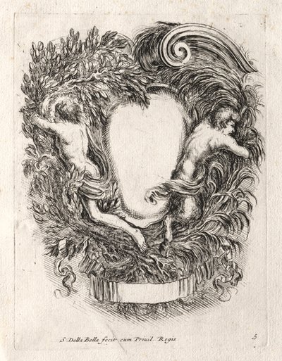 カルトゥーシュの新しいモデル、1647年。 作： Stefano della Bella