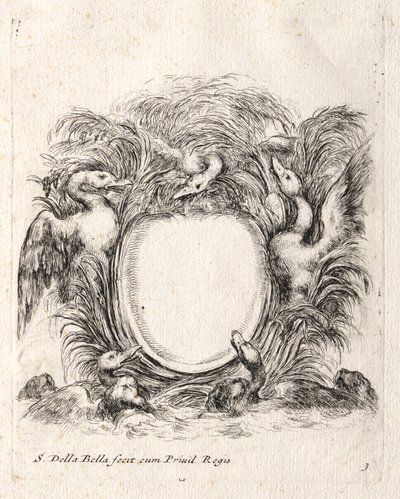 カルトゥーシュの新しいモデル、1647年。 作： Stefano della Bella