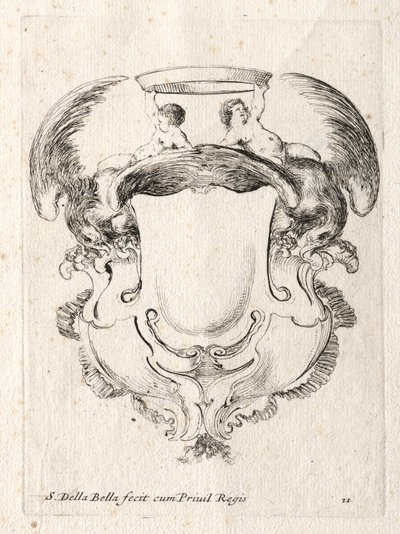 カルトゥーシュの新しいモデル、1647年。 作： Stefano della Bella