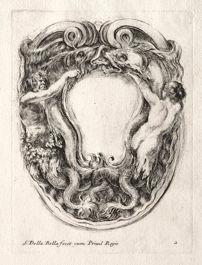 カルトゥーシュの新しいモデル、1647年。 作： Stefano della Bella