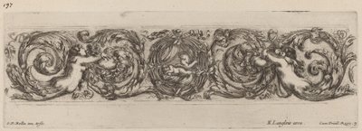 キューピッドとプシュケの装飾フリーズ、おそらく 1648 年。 作： Stefano della Bella