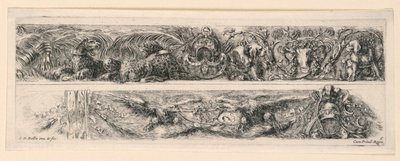 フリーズと葉の装飾品 作： Stefano della Bella
