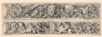 フリーズと葉の装飾品 作： Stefano della Bella