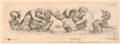 フリーズと葉の装飾品 作： Stefano della Bella