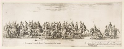 ポーランド公使館 I と K の入り口の一部、1633 年。 作： Stefano della Bella