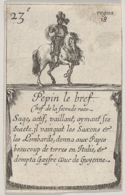 2番目のレースの簡単なシェフのペピン...、フランスのゲーム、ジュデロのゲームから...、1644年。 作： Stefano della Bella