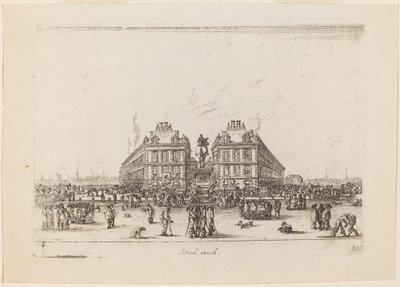ドフィネ広場、1642年。 作： Stefano della Bella