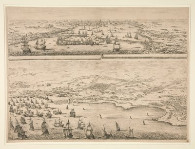 1628年のラ・ロシェル包囲戦の計画 作： Stefano della Bella