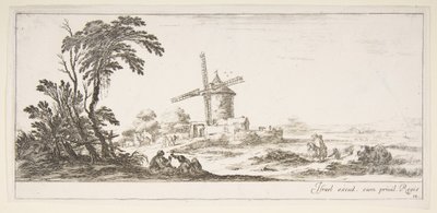 プレート10：中央の前景の家族、中央のさまざまな人物と馬、...、ca。 1641年。 作： Stefano della Bella