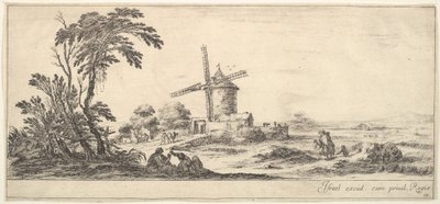 プレート10：中央の前景の家族、中央のさまざまな人物と馬、...、ca。 1641年。 作： Stefano della Bella