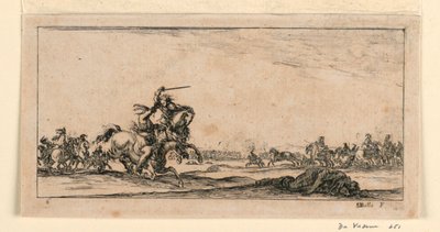 プレート 6、「一部の軍隊の指揮、大砲、および町への攻撃の設計」より 作： Stefano della Bella