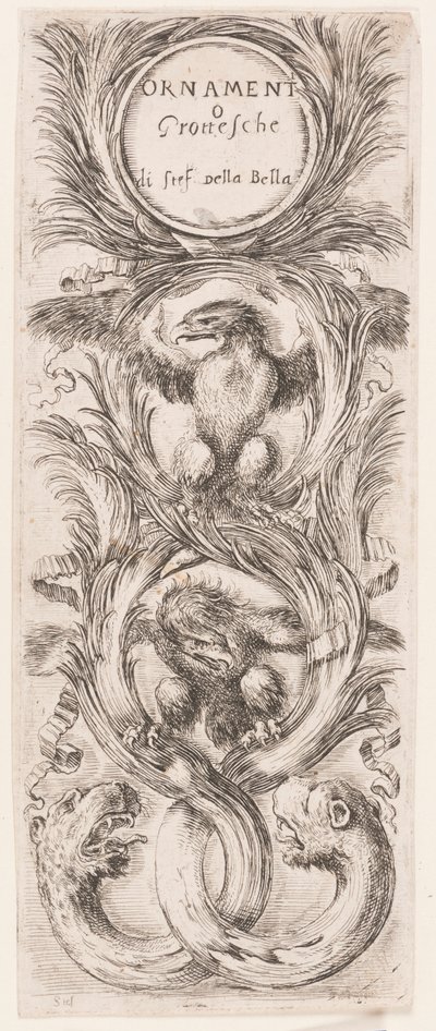 プレート、シリーズ「Ornamenti o grottesche (Ornaments or Grotesques)」から 作： Stefano della Bella
