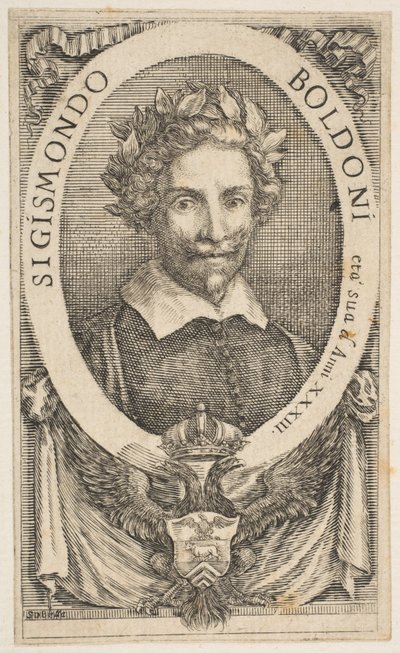 詩人シジスモンドボルドーニの肖像、1656年。 作： Stefano della Bella