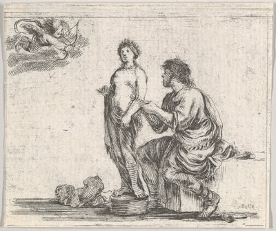 ピグマリオン、ゲームオブミソロジーJeu de la Mythologie、1644年。 作： Stefano della Bella