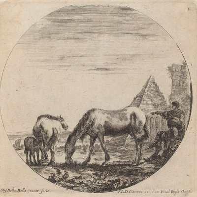 カイウス・ケスティウスのピラミッド、1646年。 作： Stefano della Bella