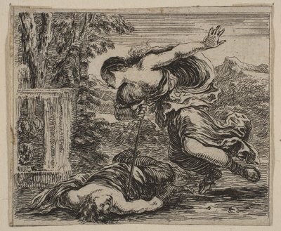 Pyramus and Thisbe、Game of Mythology Jeu de la Mythologie、1644。 作： Stefano della Bella