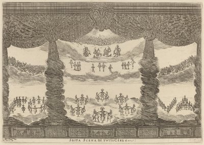 『Tutto Cielo』の第 6 場、1637 年。 作： Stefano della Bella