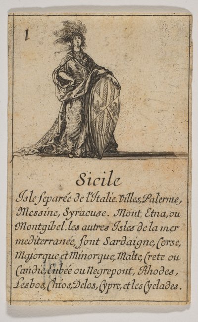 シチリア島、1644年。 作： Stefano della Bella
