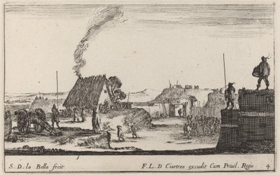 ドラムを演奏する兵士、c。 1641年。 作： Stefano della Bella