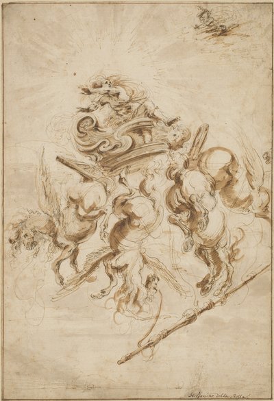 フェートンの陥落、c。 1655年。 作： Stefano della Bella