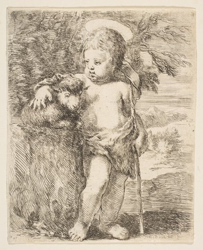 子羊と一緒の洗礼者聖ヨハネ聖ヨハネ。 1649 作： Stefano della Bella