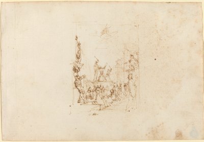 聖アンドリューの殉教。 作： Stefano della Bella