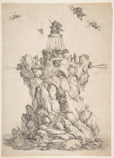 アイオロスの岩、1652年。 作： Stefano della Bella