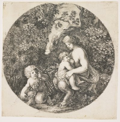 サテュロスの妻、1656年 作： Stefano della Bella