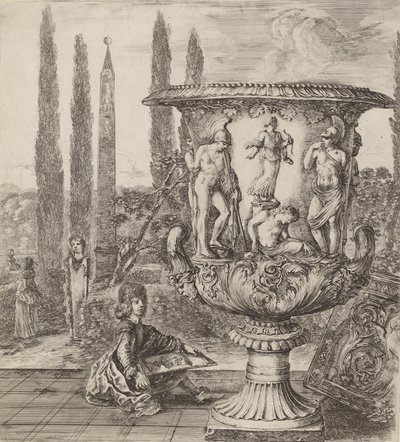 メディチ家の花瓶、1656 年。 作： Stefano della Bella