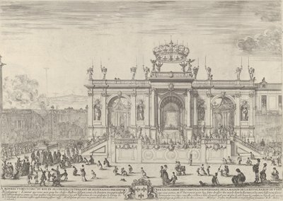 聖なる秘跡の祭壇、左、キャノピーの下の秘跡 1648年。 作： Stefano della Bella