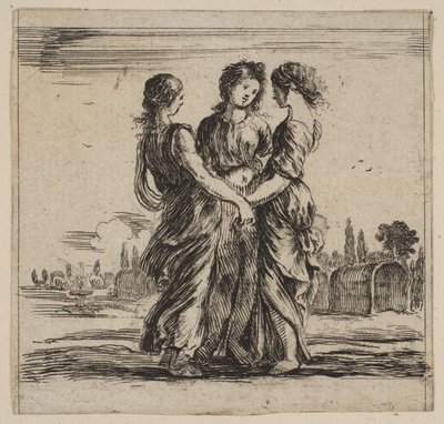 「神話のゲーム」ジュ・ド・ラ・ミソロジー、1644年からの3つの恵み。 作： Stefano della Bella