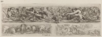 3 つの装飾バンド、おそらく 1648 年。 作： Stefano della Bella
