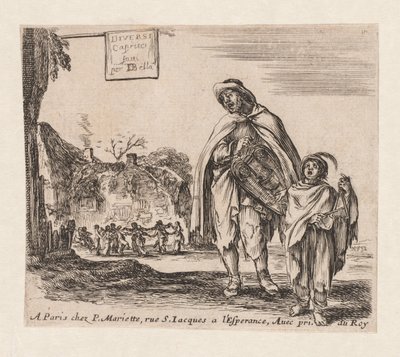 タイトルページ：Diversi Capricci、1647。 作： Stefano della Bella
