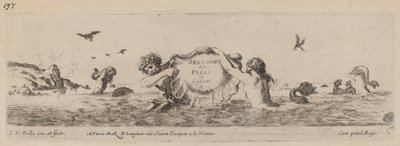 フリーズとリーフレットの装飾のタイトル ページ、おそらく 1648 年。 作： Stefano della Bella