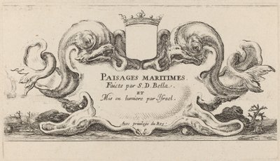 Paysages 海事のタイトル ページ、1644 年。 作： Stefano della Bella