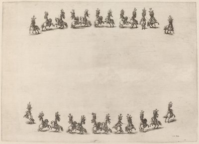 1652 年の 24 人のキャヴォティング キャバリアーズ。 作： Stefano della Bella