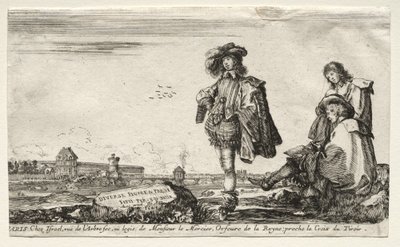 さまざまな人物と風景、1649年。 作： Stefano della Bella