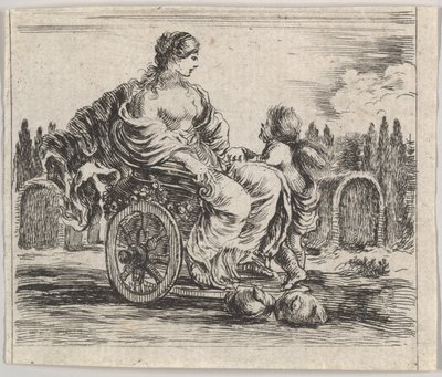 金星、「神話のゲーム」ジュ・ド・ラ・ミソロジー、1644年。 作： Stefano della Bella