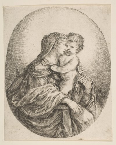 キリストの子供を抱く処女、ca。 1641年。 作： Stefano della Bella