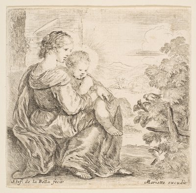 ヴァージンとキリストの子供、1641年。 作： Stefano della Bella