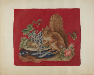 椅子シートカバー、c。 1942年。 作： Stella Mosher