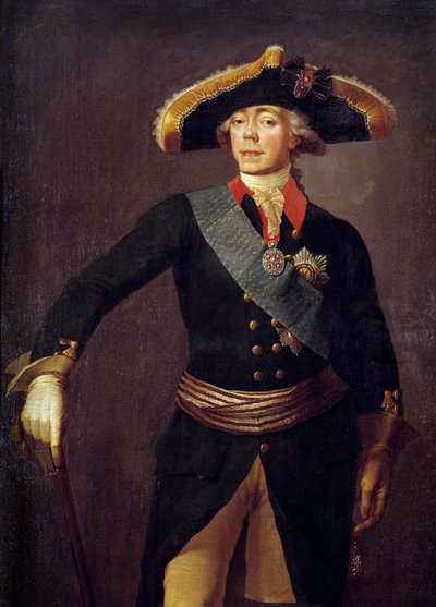 パウロ1世（1754-1801）の肖像 ロシア皇帝 ステパン・セメノビッチ・シュチューキン（1738-1828）の絵画 19世紀 サンクトペテルブルク、ペテルホフ城 作： Stepan Semenovich Shchukin