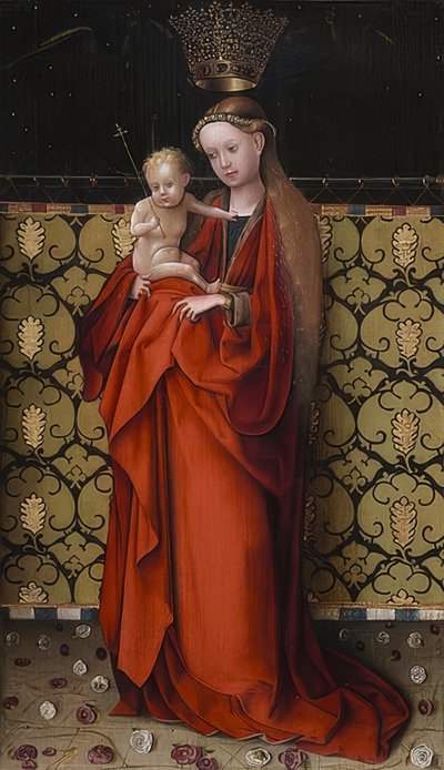 天使が戴冠した聖母。 1450年頃 作： Stephan Lochner
